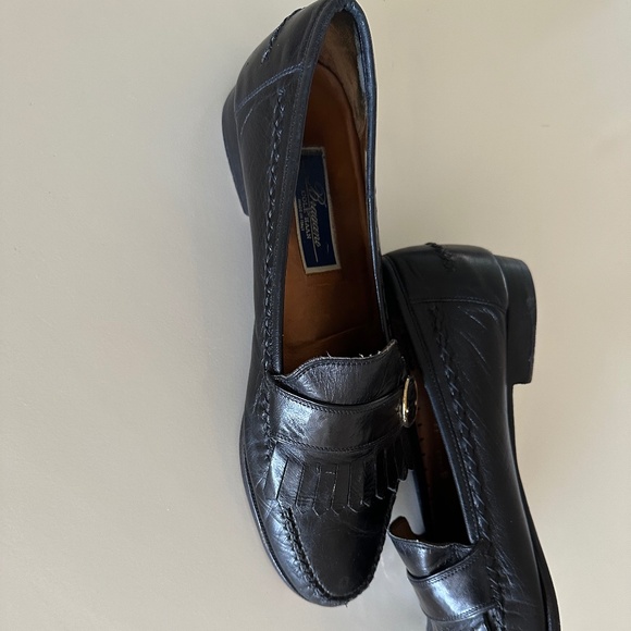 Black Italian Bergamo Leather Shoes (11M)-Worn, Cared For, Trees Included,..... - Picture 3 of 5